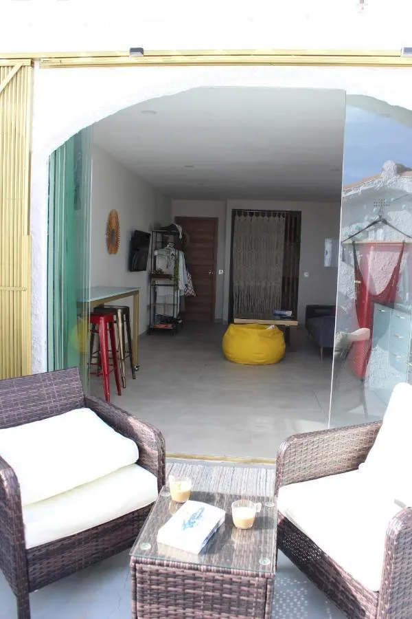 Terrace looking into the living room